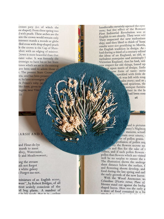 014 Embroidery on Velvet - Summer Garden I