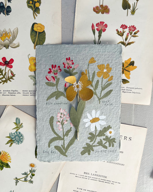 002 Paper Flower Botanical Painting