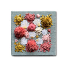 Load image into Gallery viewer, Calypso Series - 8&quot; canvas - coral embroidery - ocean art
