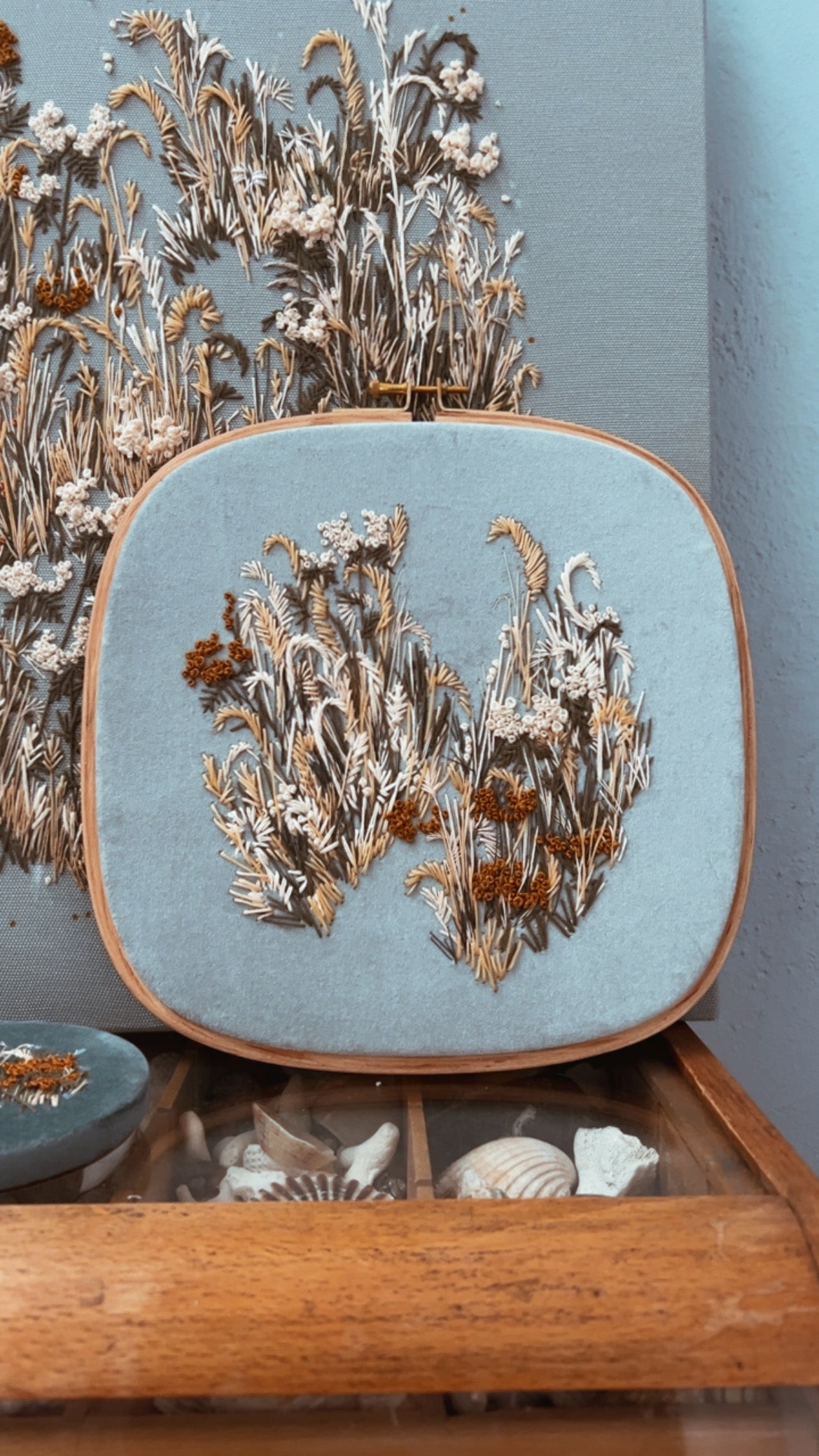 000 Embroidery on Linen. - The Summer Garden II