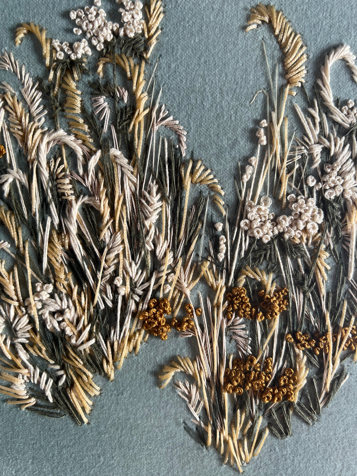 000 Embroidery on Linen. - The Summer Garden II