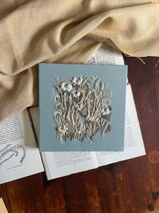 000 Embroidery on Linen - The Summer Garden III