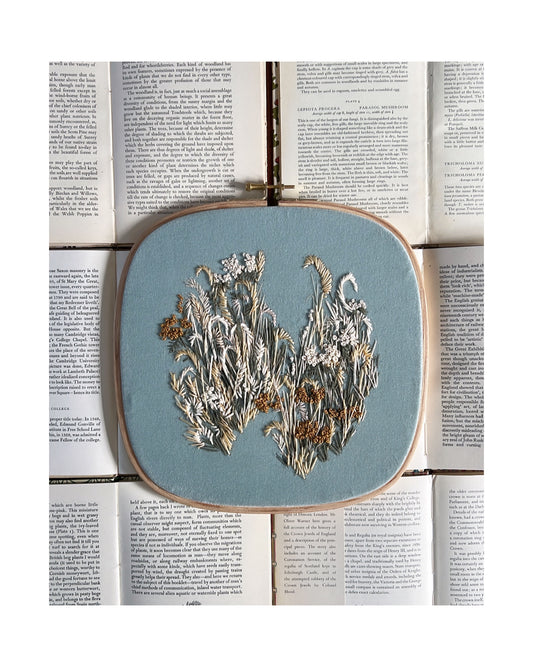 000 Embroidery on Linen. - The Summer Garden II