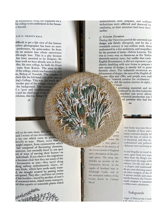 020 Embroidery on Linen - Summer Garden I
