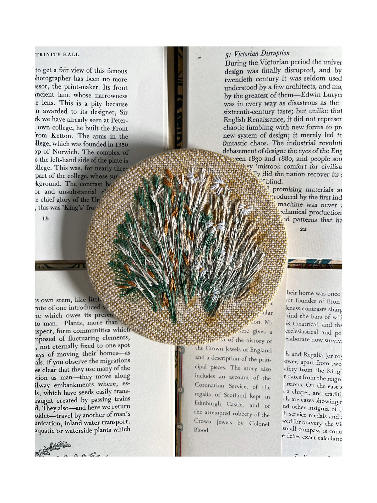 030 Embroidery on Linen - Summer Garden II