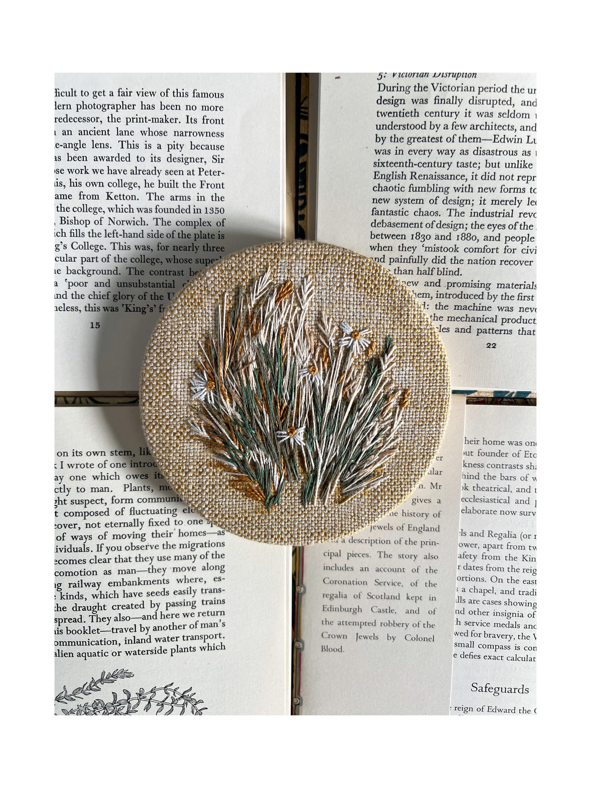 007 Embroidery on Linen - Summer Garden III