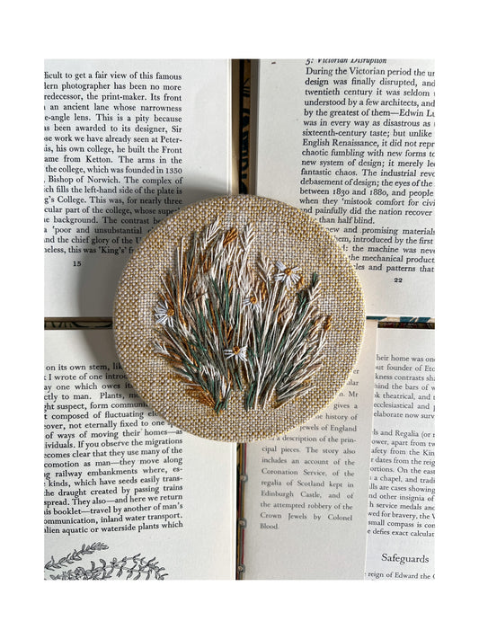 007 Embroidery on Linen - Summer Garden III