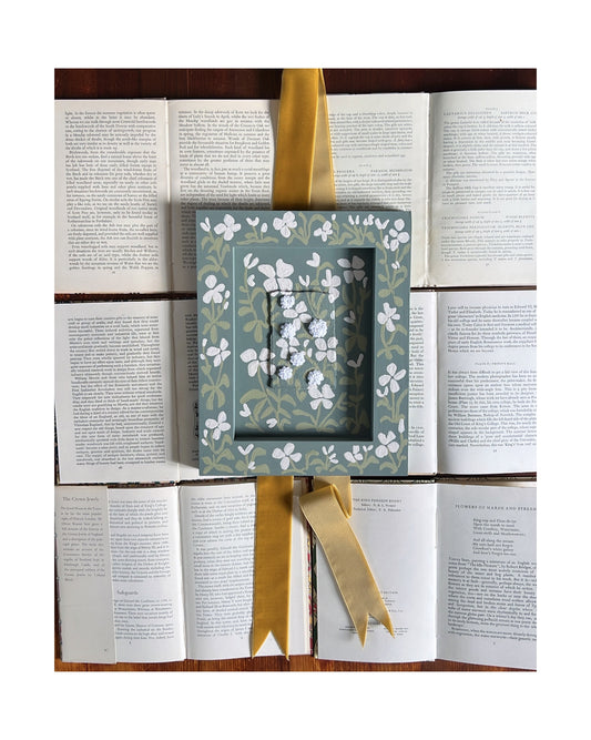 001 - Wildflower embroidered painting with Velvet hanger II