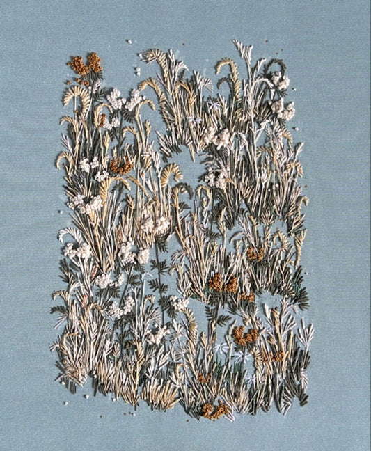 000 Embroidery on Linen. - The Summer Garden I