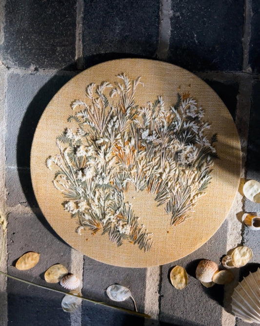 007 Embroidery on Linen - Summer Garden II