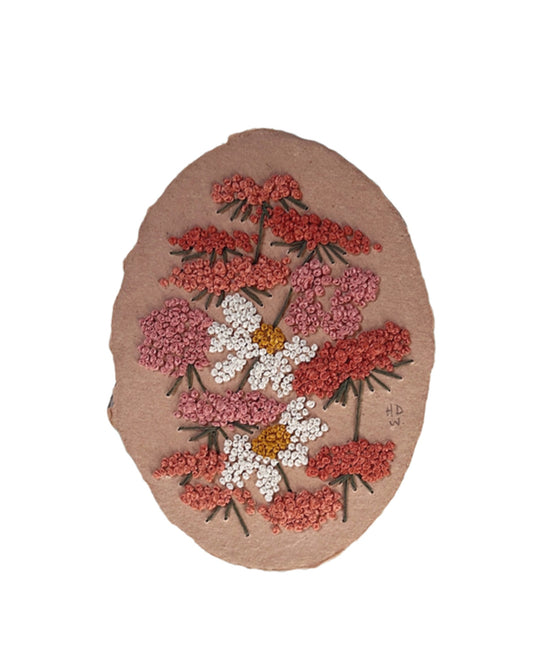 016 - Floral Embroidery on Handmade paper
