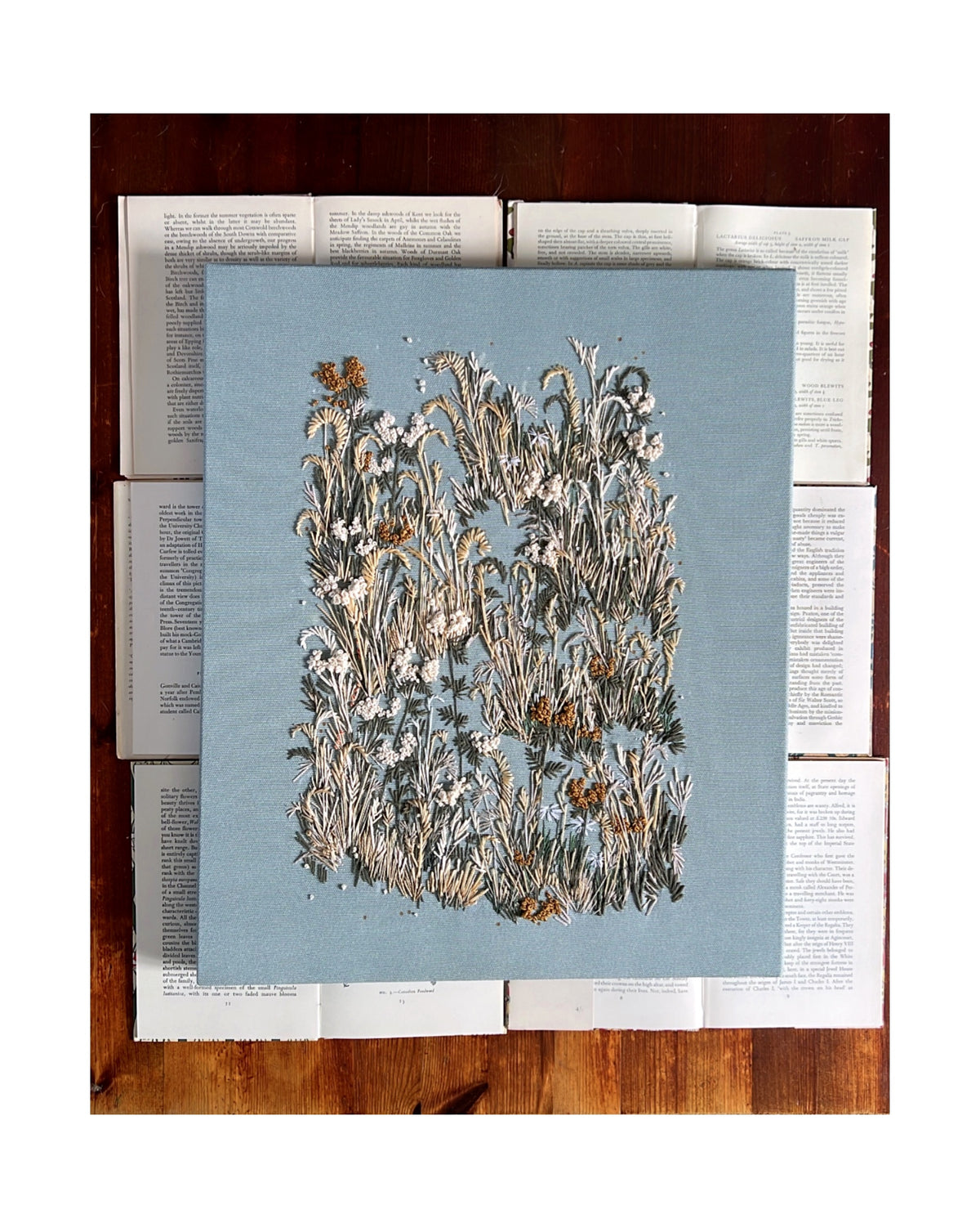 000 Embroidery on Linen. - The Summer Garden I