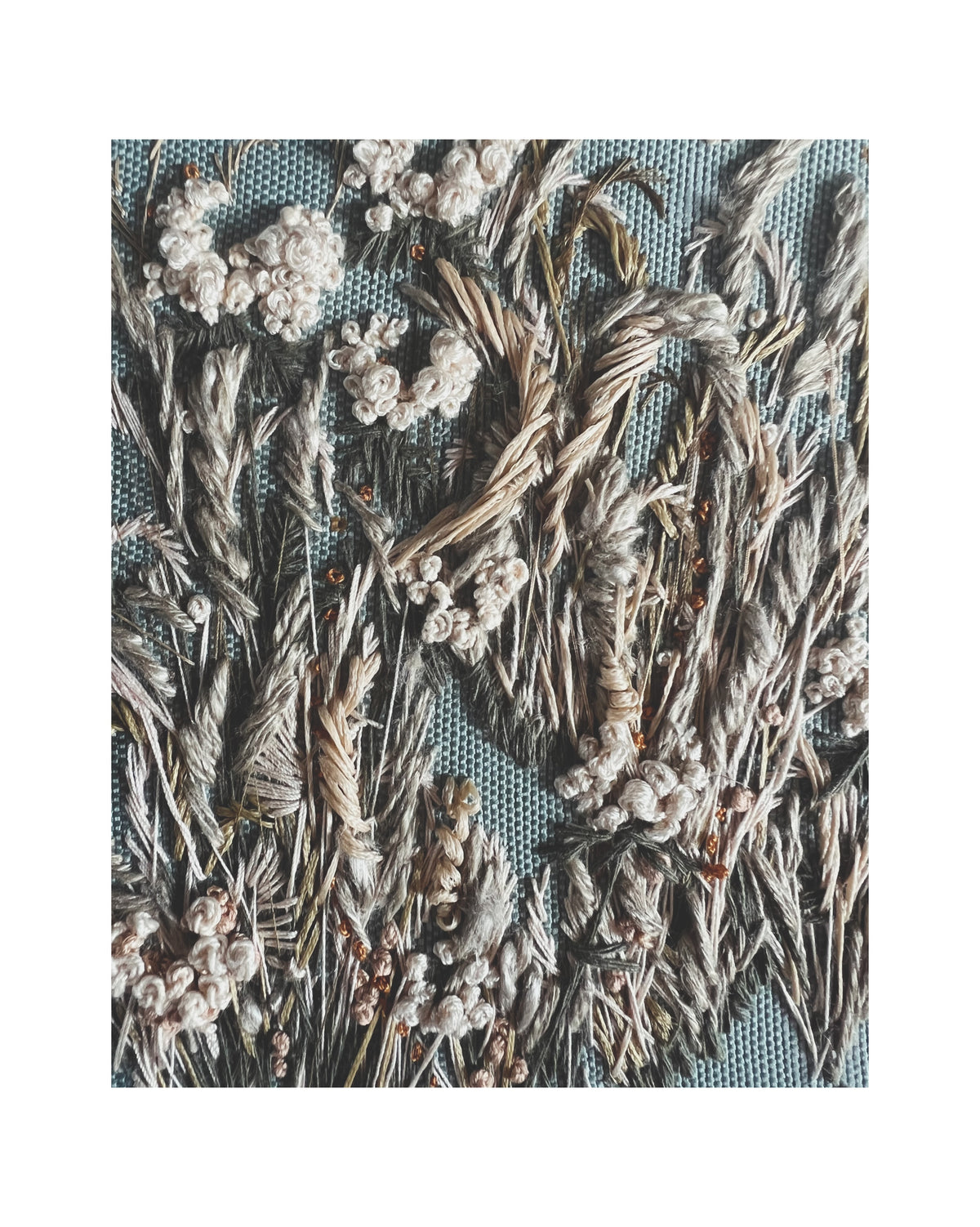000 Embroidery on Linen - The Summer Garden III