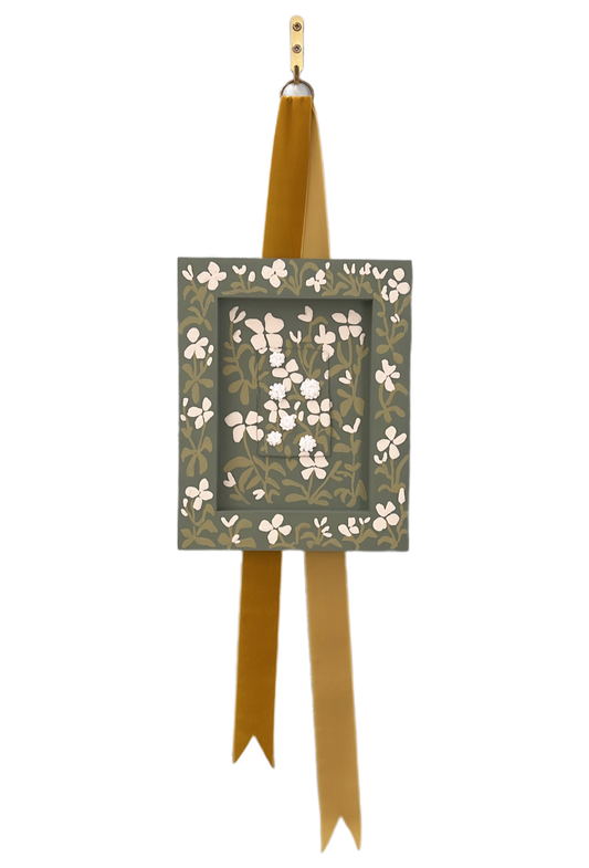 000 - SUMMER SPECIAL - Wildflower embroidered painting with Velvet hanger II
