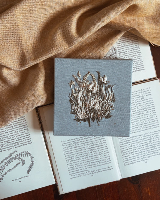 000 Embroidery on Linen - The Summer Garden IV