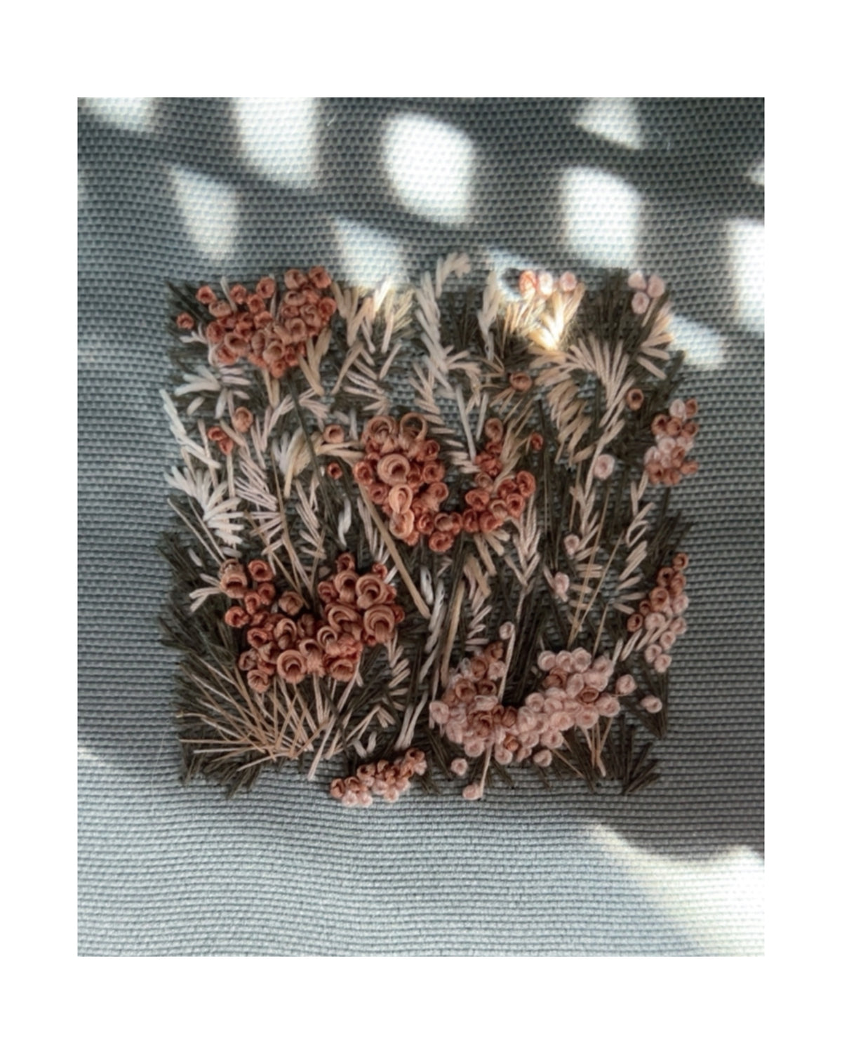 019 Embroidery on Linen - The Summer Garden IV (Copy)