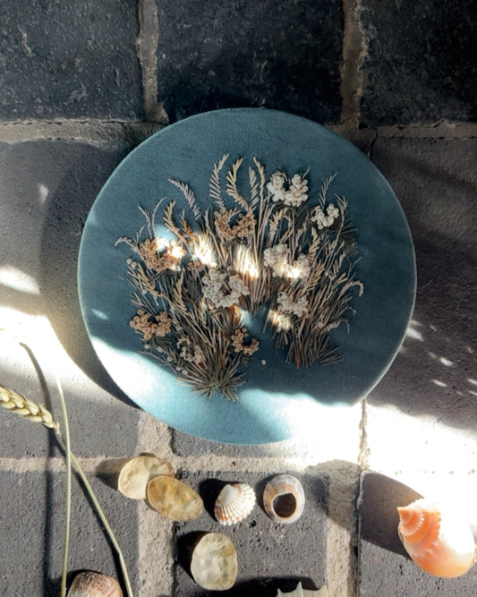 000 Embroidery on Velvet - The Summer Garden III