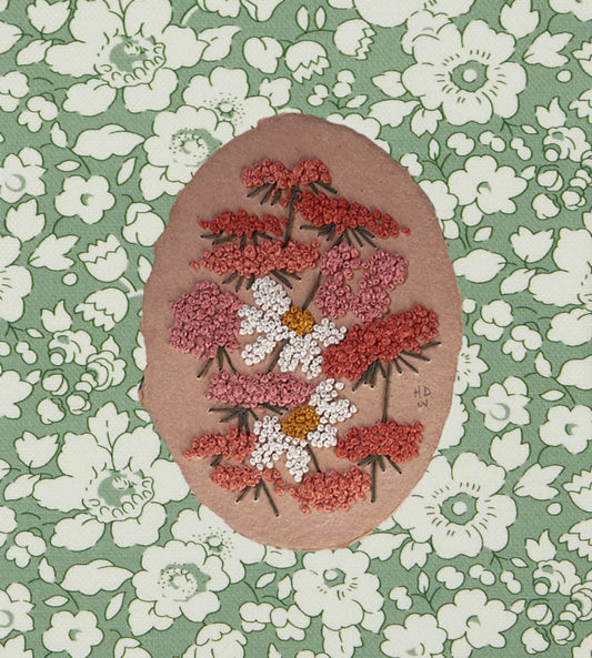 013 - Floral Embroidery on Handmade paper