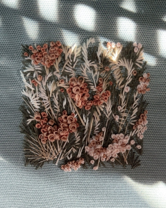 019 Embroidery on Linen - The Summer Garden IV (Copy)