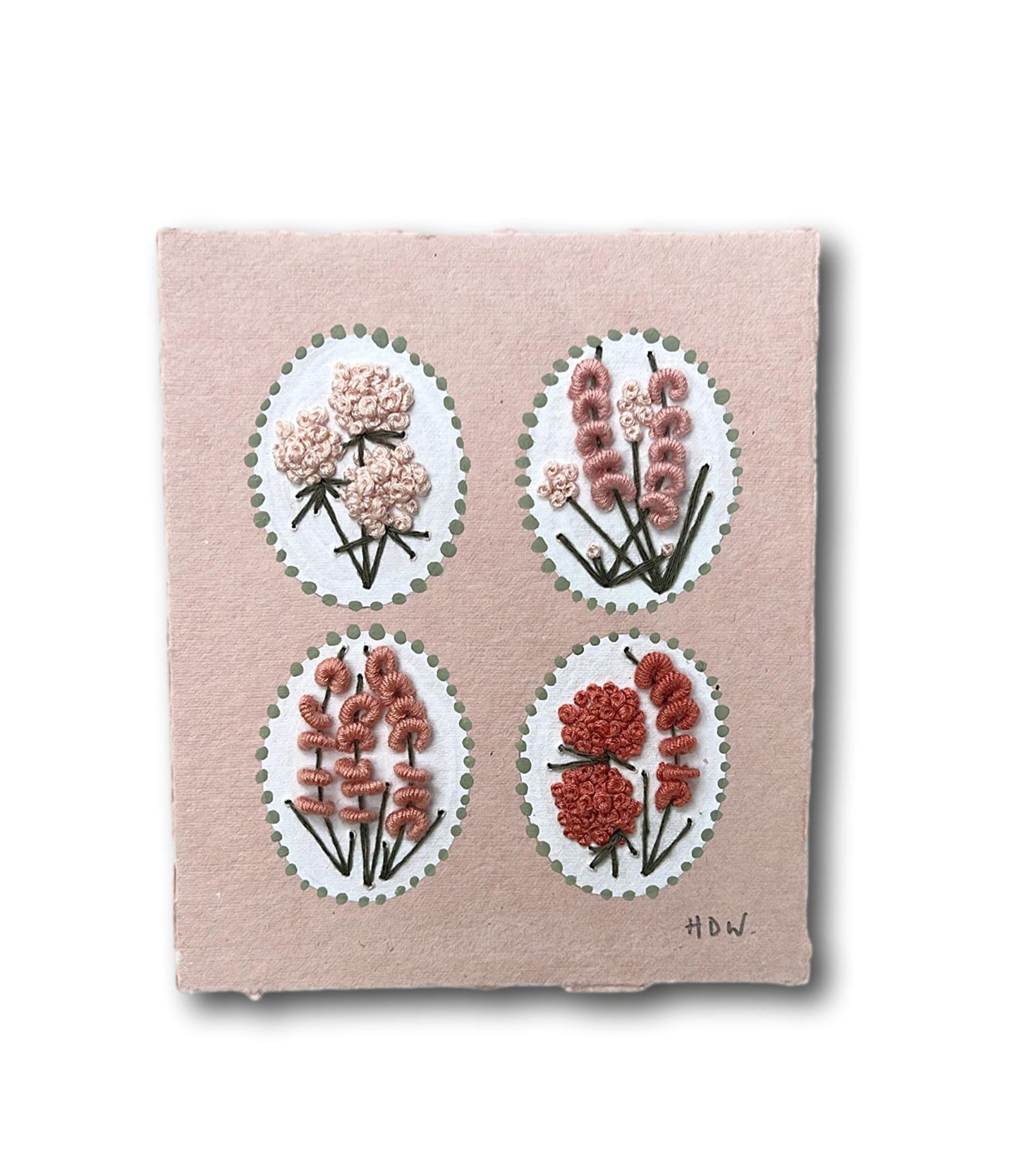 006 Floral Embroideries on Handmade paper