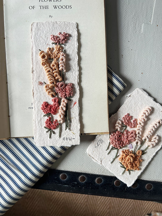 015 - Embroidered wild flowers on Handmade Paper