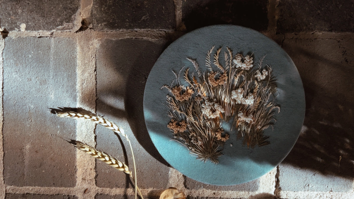 000 Embroidery on Velvet - The Summer Garden III